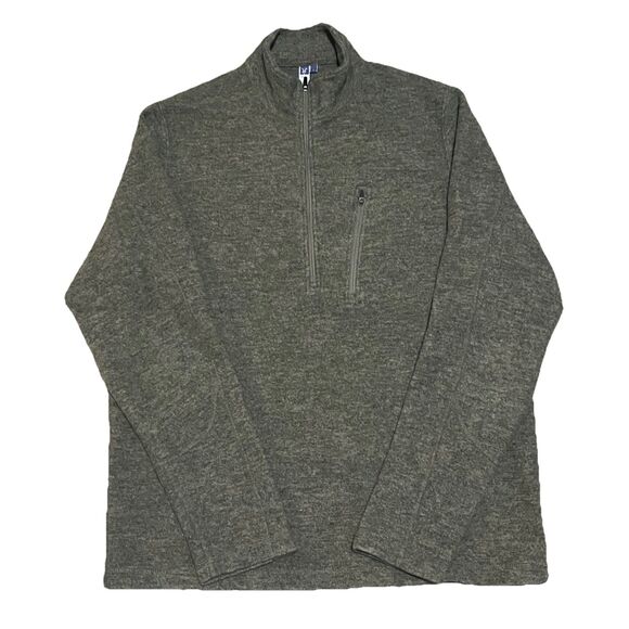 Ibex 1/2 Zip Sweater Men’s Large New Zealand Merino Wool Blend Brown USA - Picture 1 of 10